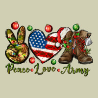 Peace Love Army Christmas 4th Of July Heavy Core Tee | Teevron