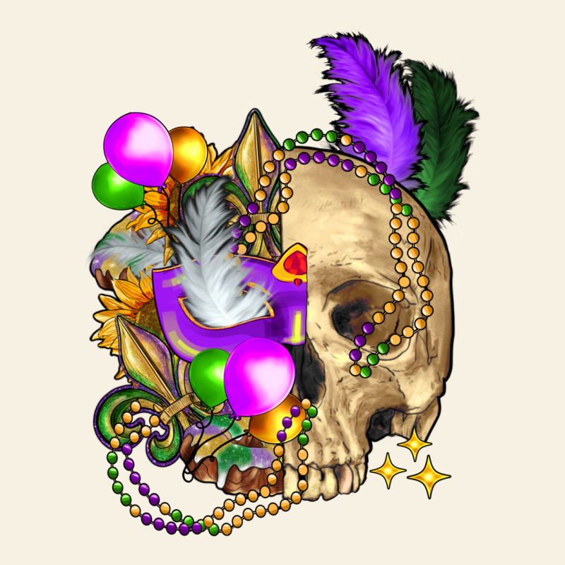 Mardi Gras Skull Vintage Tee by FaDigitalArtStudio | Teevron