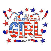 All American Girl Doodle Letters Premium Tee | Teevron