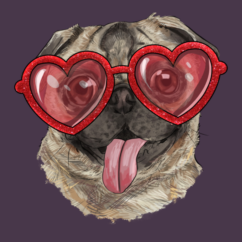 Pug With Love Glasses Heavyweight Hoodie by RanaPortraitStore | Teevron