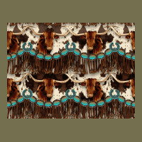 Longhorn Cow Pattern Vintage Hoodie | Teevron