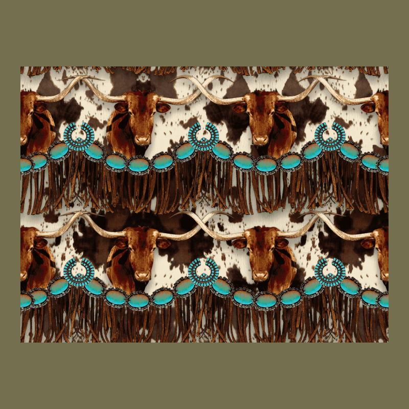 Longhorn Cow Pattern Vintage Hoodie by CowhideDigitalArt | Teevron