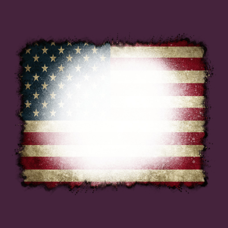 American Flag Bleach Effect Premium Tee by CowCowDesign | Teevron