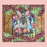 Easter Bunny With Floral Wreath And Leopard Urban Heavy Tee | Teevron