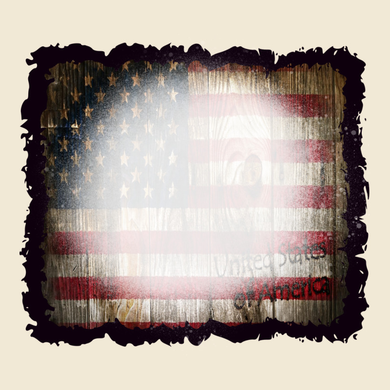 America Wood Flag With Bbeach Effect Premium Tee by CowCowDesign | Teevron