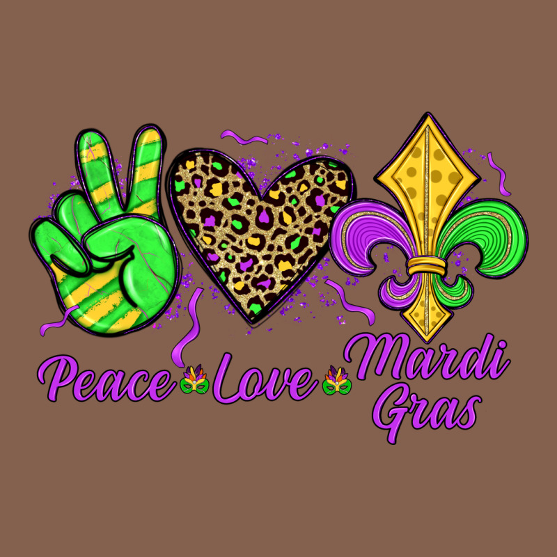 Peace Love Mardi Gras Zipper Hoodie by JahusDesignShop | Teevron