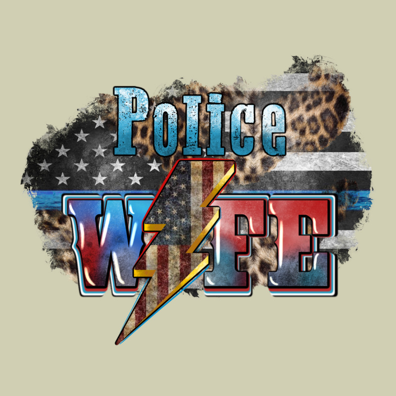 Police Wife Lightning Bolt 4th Of July Heavy Core Tee by HowdyJamesFarm | Teevron