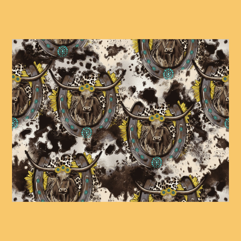 Longhorn Pattern Vintage Hoodie by CowhideDigitalArt | Teevron