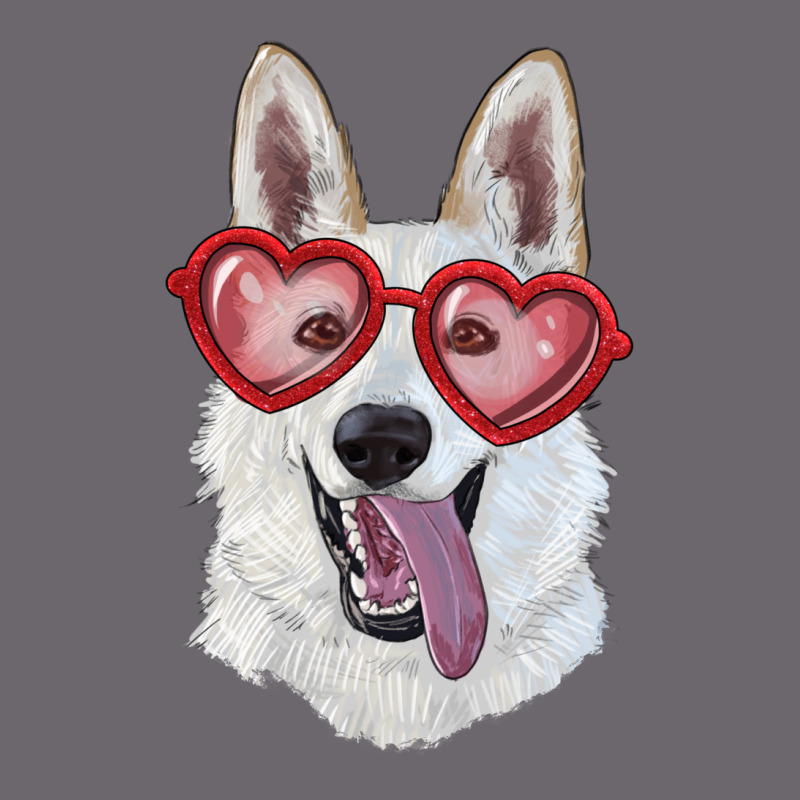White Shepherd With Love Glasses Premium Sweatshirt by RanaPortraitStore | Teevron