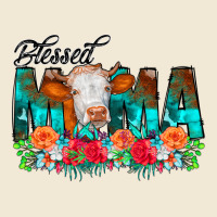 Blessed Mama Flowers Cow Premium Tee | Teevron