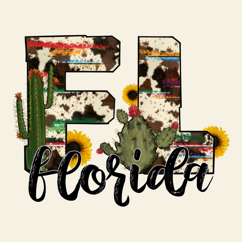 Florida State Cowhide Serape Cactus Vintage Tee by RanaPortraitStore | Teevron