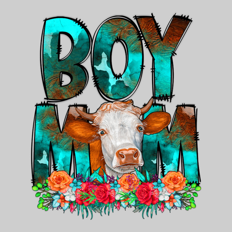 Boy Mom Flowers Cow Premium Tee by CowCowDesign | Teevron