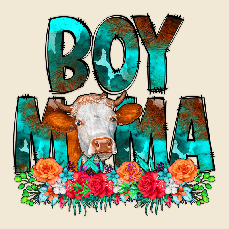 Boy Mama Flowers Cow Premium Tee by CowCowDesign | Teevron