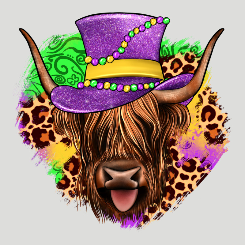 Highland Cow Mardi Gras Zipper Hoodie by JahusDesignShop | Teevron