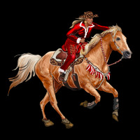 Western Christmas Cowgirl On The Horse Premium Sweatshirt | Teevron