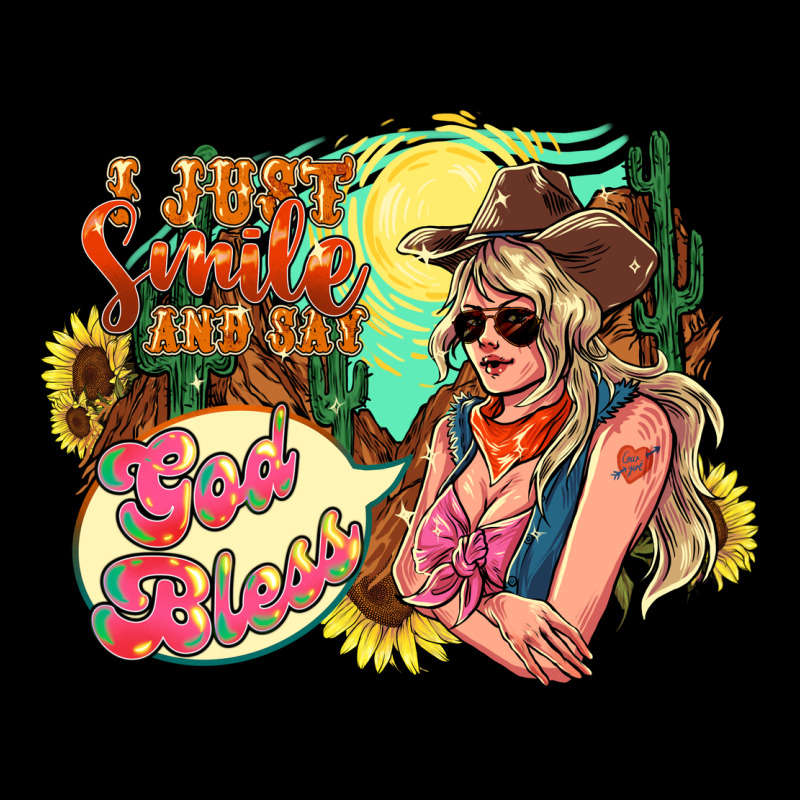 I Just Smile And Say God Bless Heavy Core Tee by HowdyJamesFarm | Teevron