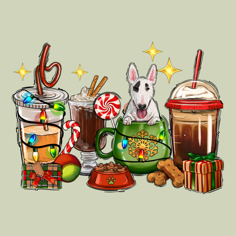 Christmas Coffee Cups With Bull Terrier Heavyweight Hoodie by RanaPortraitStore | Teevron