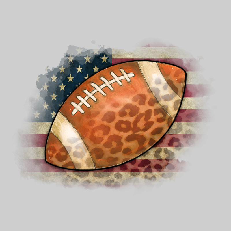 American Flag Football Leopard Premium Tee by CowCowDesign | Teevron