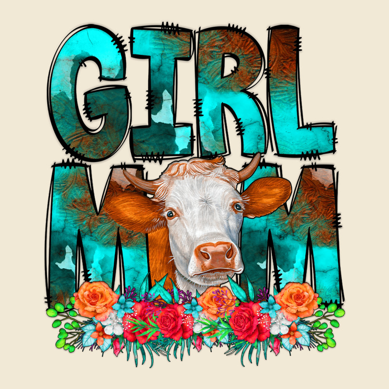 Girl Mom Cow Flowers Premium Tee by CowCowDesign | Teevron