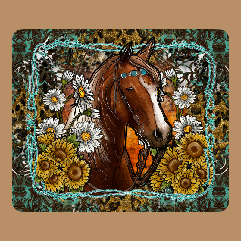 Western Horse Mouse Pad Vintage Hoodie by CowhideDigitalArt | Teevron