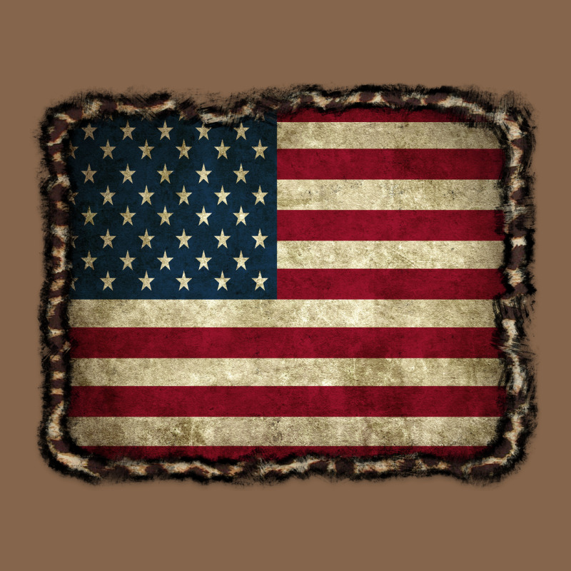 American Flag With Leopard Frame Premium Tee by CowCowDesign | Teevron