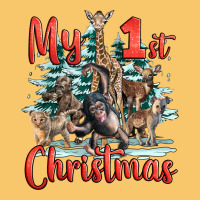 My First Christmas Baby Safari Animals Vintage Hoodie | Teevron
