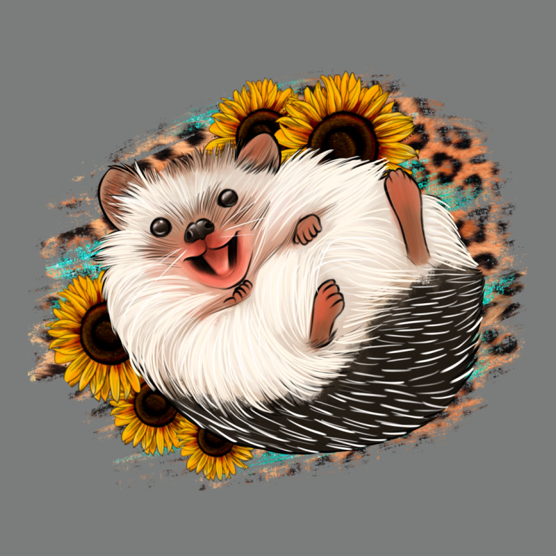 Happy Hedgehog Sunflower Leopard Premium Hoodie by Jasminsmagicworld | Teevron