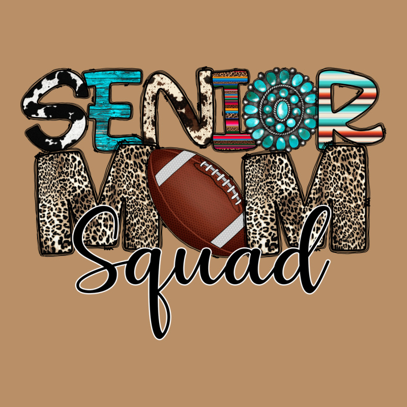 Senior Mom Squad Football Design Vintage Hoodie by CowhideDigitalArt | Teevron
