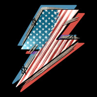 American Flag Lightning Bolt 4th Of July Ladies Tee | Teevron