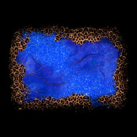 Gemstone Blue Leopard Background Zipper Hoodie | Teevron