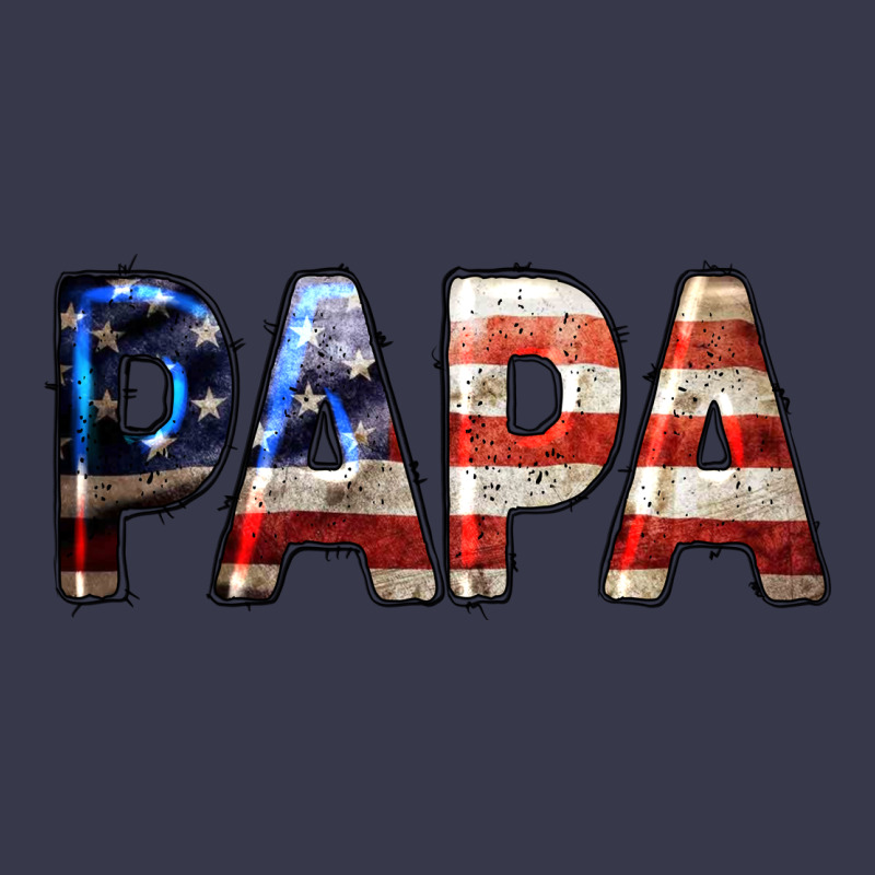 American Flag Papa 4th Of July Long Sleeve Tee by LillyAllenDesigns | Teevron