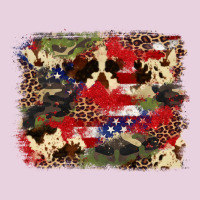 4th Of July American Flagcowhide  Leopard Backgrou Ladies Tee | Teevron
