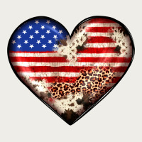 Western Usa Flag Heart Zipper Hoodie | Teevron