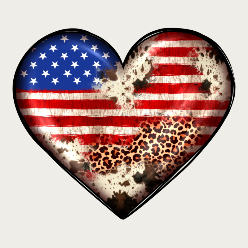 Western Usa Flag Heart Zipper Hoodie by JahusDesignShop | Teevron