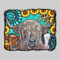 Cows Glitter Turquoise Leopard Sunflowers Premium Tee | Teevron