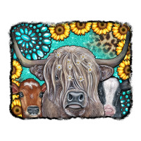 Cows Glitter Turquoise Leopard Sunflowers | Teevron