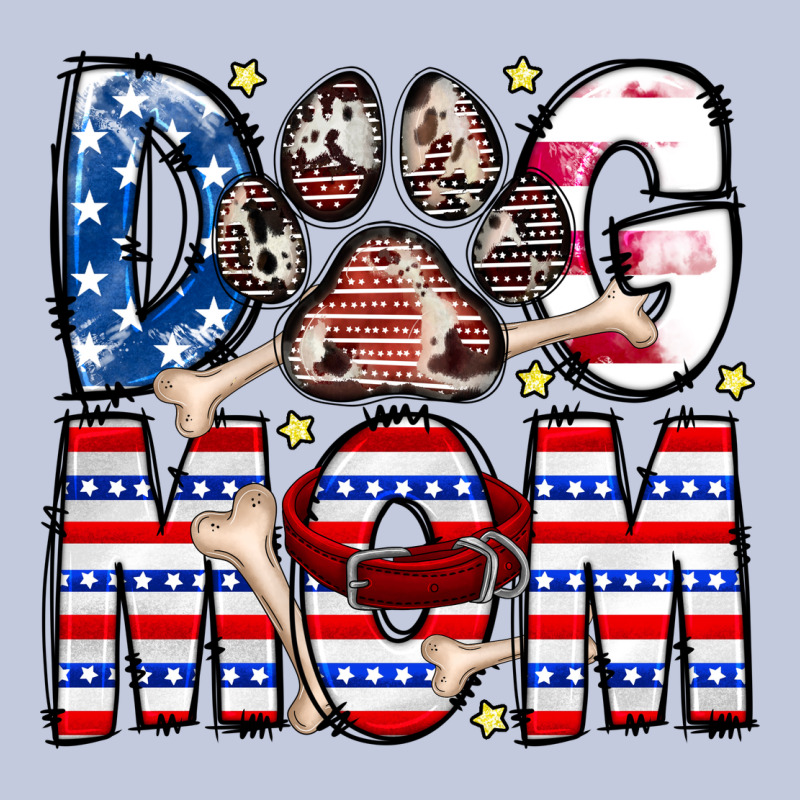 American Dog Mom Long Sleeve Tee by CowhideDigitalArt | Teevron