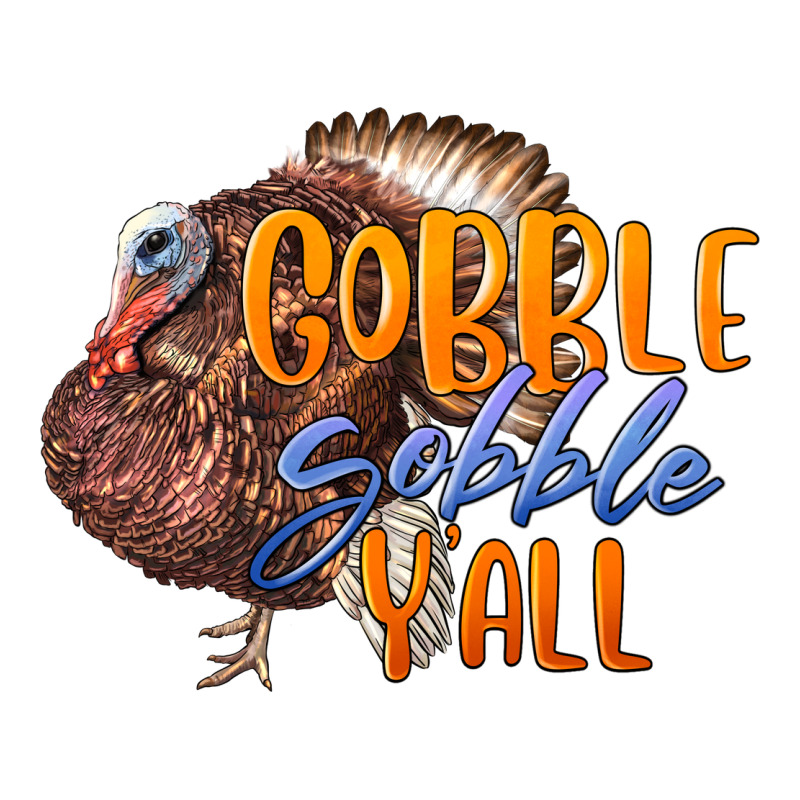 Fall Gobble Gobble Y'all Long Sleeve Tee by LillyAllenDesigns | Teevron