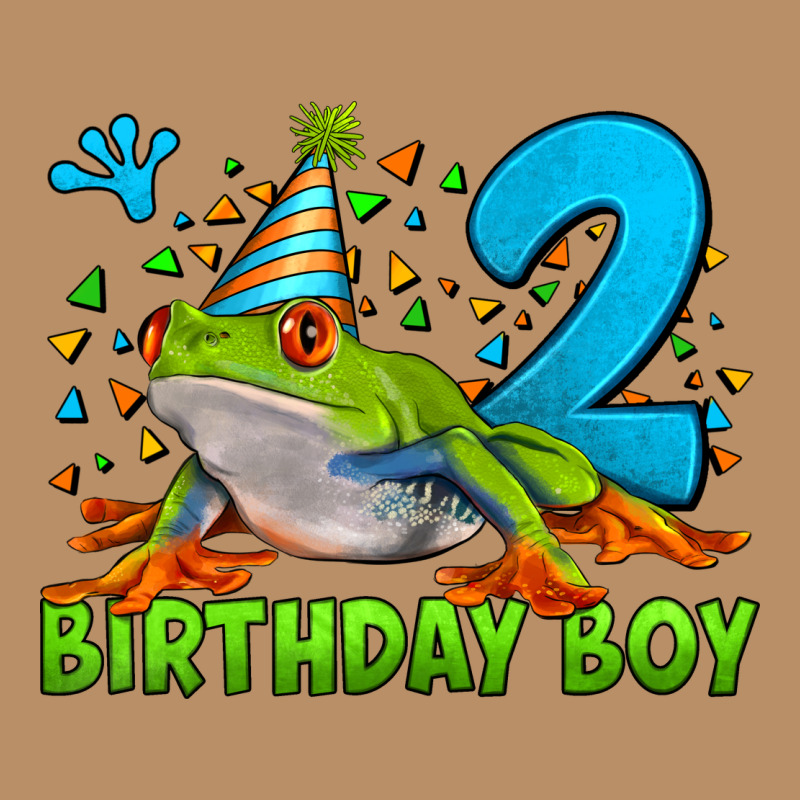 Birthday Boy Frog Age 2 Vintage Hoodie by LillyAllenDesigns | Teevron