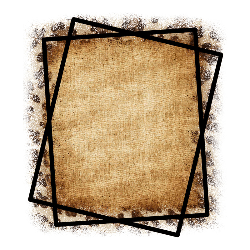 Burlap And Leopard  Black Frame Premium Tee by CowCowDesign | Teevron
