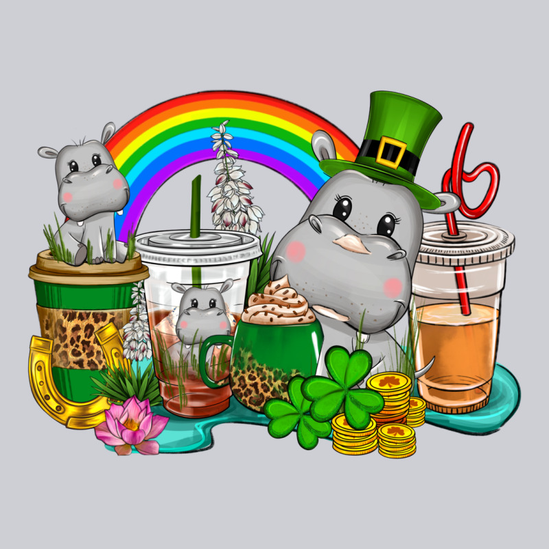 St. Patrick's Hippopotamus Coffee Cups Classic Tee by CowGirlArtShop | Teevron