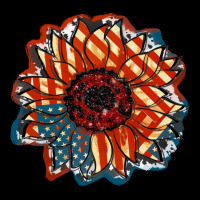 American Flag Sunflower 4th Of July Ladies Tee | Teevron