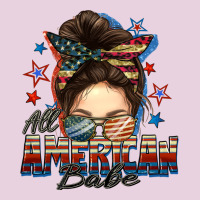 American Babe Messy Bun Ladies Tee | Teevron