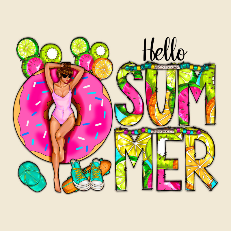 Hello Summer Donut Girl Premium Tee by CowCowDesign | Teevron