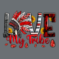 Red Black Grey White Love My Tribe Indian Headdres Premium Hoodie | Teevron