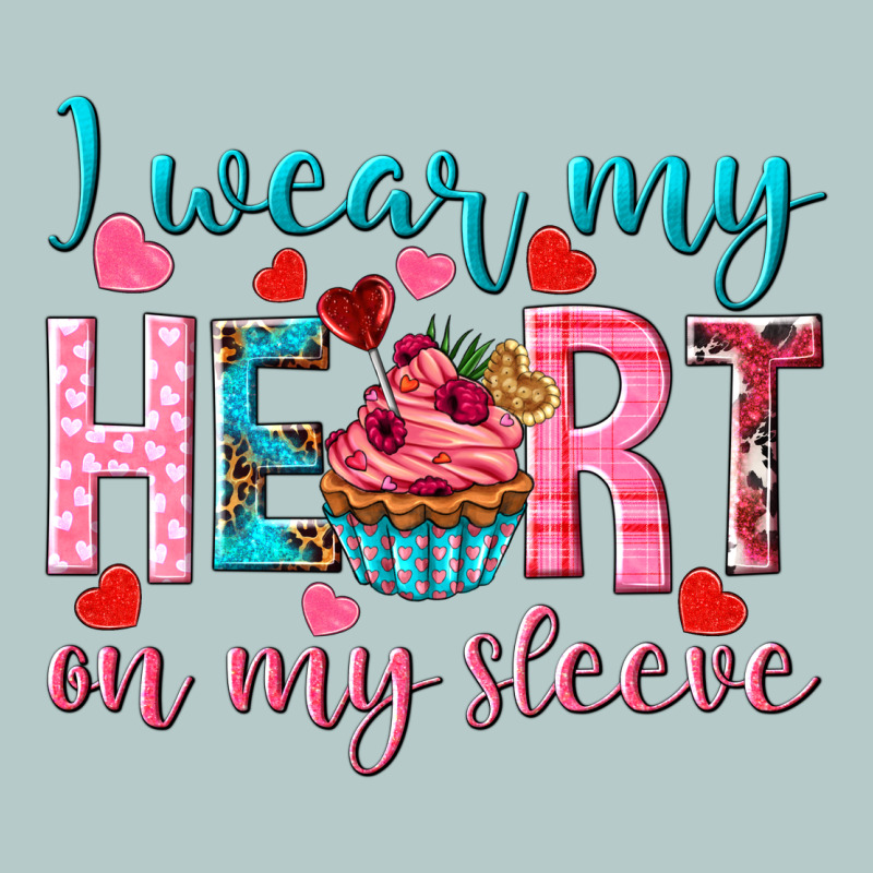I Wear My Heart On My Sleeve Valentine's Day Heavy Core Tee by HowdyJamesFarm | Teevron