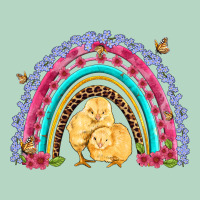 Easter Flowers And Butterfly With Chicks Rainbow Classic Tee | Teevron