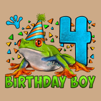 Birthday Boy Frog Age 4 Vintage Hoodie | Teevron