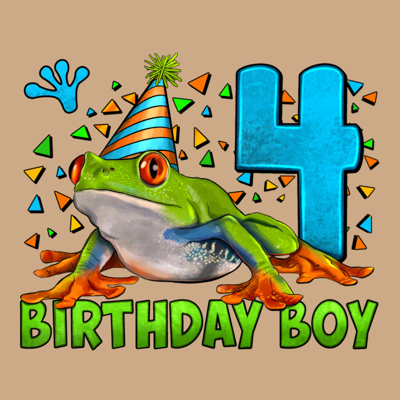 Birthday Boy Frog Age 4 Vintage Hoodie by LillyAllenDesigns | Teevron