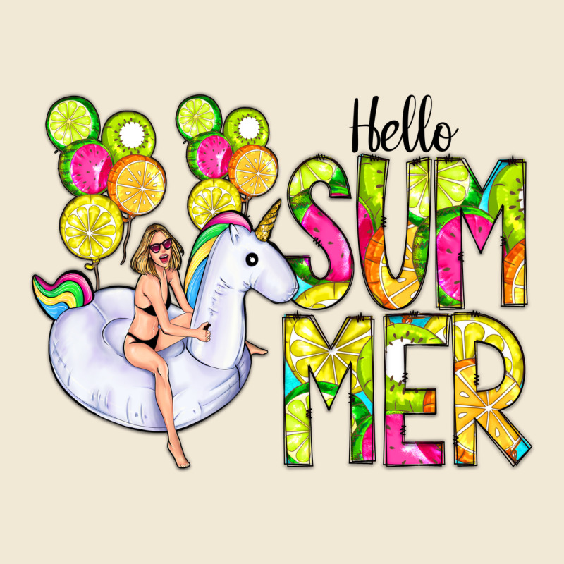 Hello Summer Unicorn Premium Tee by CowCowDesign | Teevron